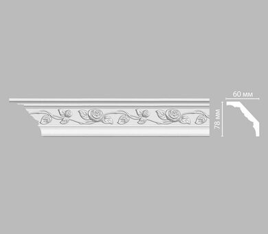 Плинтус потолочный с рисунком 95614 Decomaster