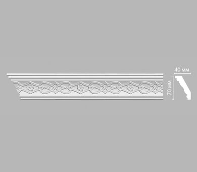 Плинтус потолочный с рисунком 95619 Decomaster