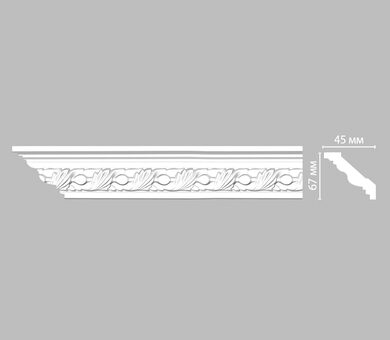 Плинтус потолочный с рисунком 95861 Decomaster