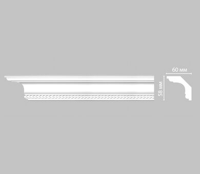 Плинтус потолочный с рисунком DT-128 Decomaster