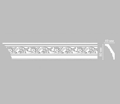 Плинтус потолочный с рисунком DT-14F Decomaster