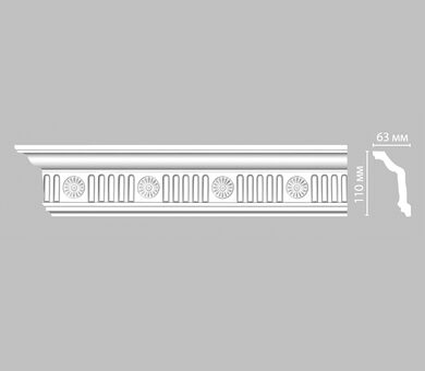 Плинтус потолочный с рисунком DT-88152 Decomaster