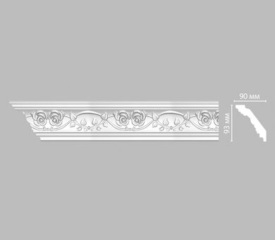Плинтус потолочный с рисунком DT-9816 Decomaster