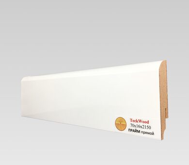 Плинтус Takewood Прайм 70х16 белый Прямой
