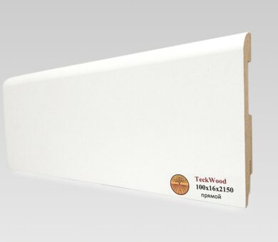 Плинтус Teckwood 100x16 Белый прямой