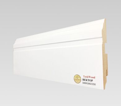 Плинтус Teckwood 100x16 Белый Вектор