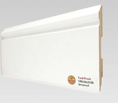 Плинтус Teckwood 120x16 Белый фигурный