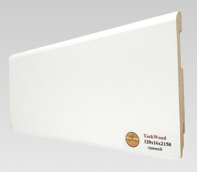 Плинтус Teckwood 120x16 Белый прямой