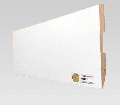 Плинтус Teckwood 120x16 Белый Роял