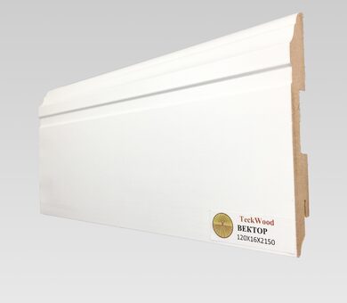 Плинтус Teckwood 120x16 Белый  Вектор