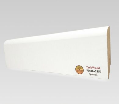 Плинтус Teckwood 70x16 Белый прямой