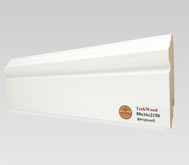 Плинтус Teckwood 80x16 Белый фигурный