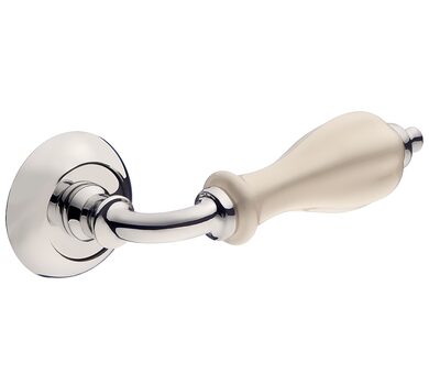 Ручка дверная Z-400 C/I Хром/Слоновая кость