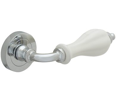 Ручка дверная Z-600 C/W Хром/Белый