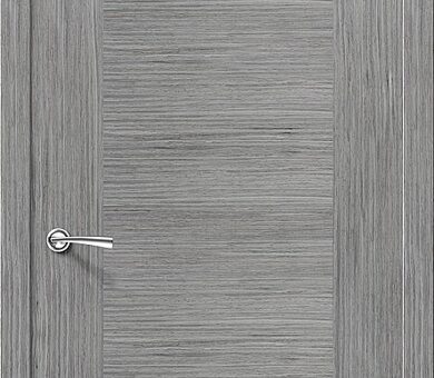 Дверь межкомнатная шпон файн-лайн Браво Стандарт-Рондо  Ф-16 (Серый Дуб)