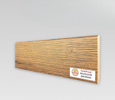 Плинтус МДФ Teckwood Цветной 80х10х2150 мм Дуб Браун